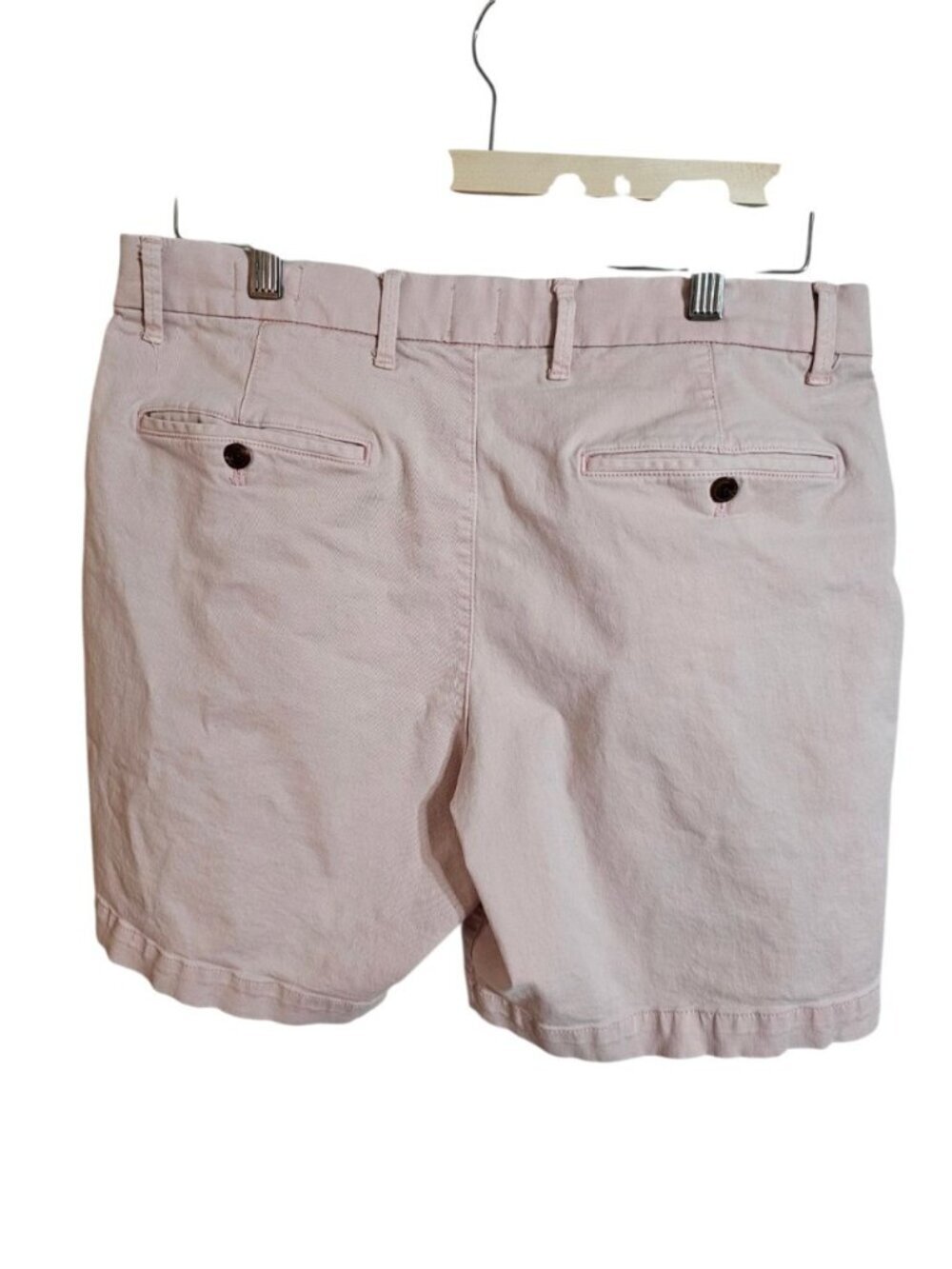Gap Men's Size 33 Chino Shorts Pink Cotton Blend Solid Flat Front Casual Prep - Picture 3 of 5